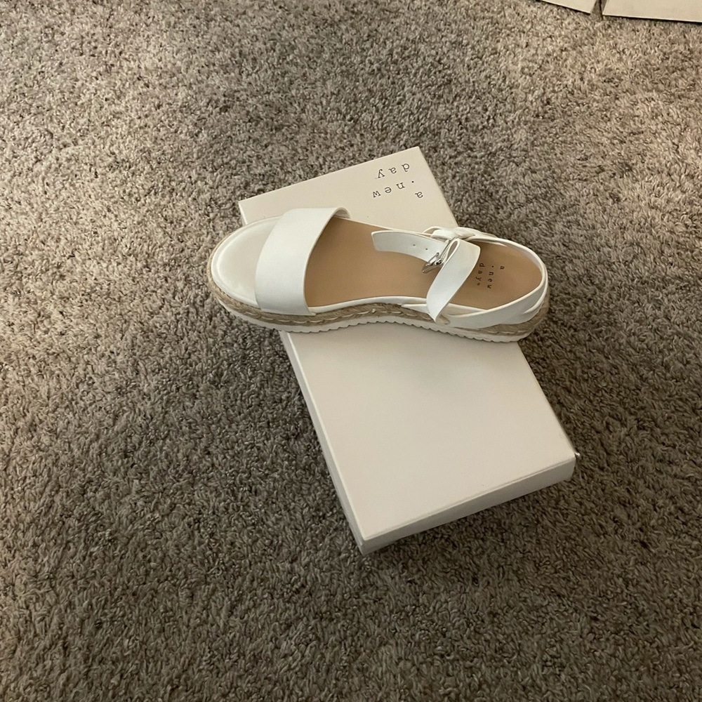 White sandals